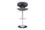 Adam Grey Faux Leather Adjustable Barstool - Front
