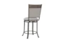 Hamilton Pewter Counter Stool With Back - Back