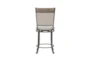 Hamilton Pewter Counter Stool With Back - Back