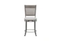 Hamilton Pewter Counter Stool With Back - Front