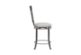Hamilton Pewter Counter Stool With Back - Side