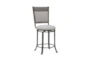 Hamilton Pewter Counter Stool With Back - Signature