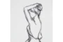 17X21 Feminine Figures Deckle Edge Sketch Set Of 2 - Detail