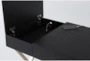 Arlie Black Desk With Power - Detail