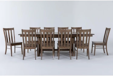Riverson Oatmeal Extension Dining Set For 10