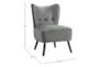 Calista Grey Accent Chair - Detail