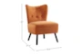 Calista Orange Accent Chair - Detail