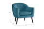 Wynona Blue Accent Arm Chair - Detail