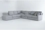 Nora 170" 6 Piece Storage Sectional With Left Facing Bumper Ottoman - Signature