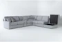 Nora 170" 6 Piece Sectional With Right Facing Bumper Ottoman - Side
