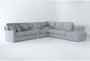 Nora 170" 6 Piece Sectional With Right Facing Bumper Ottoman - Signature