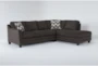 Tilstead Mink 123" 2Pc Sectional With Right Arm Facing Chaise - Signature