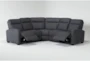 Jarrell Blue Grey 101" 3 Piece Power Reclining Sectional with USB - Side