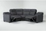 Jarrell Blue Grey 101" 3 Piece Power Reclining Sectional with USB - Side