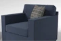 Alder Foam II Blue Chenille 37" Chair Set Of 2 - Detail