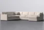 Alder Foam II Pebble Boucle Modular 147" 4 Piece Sectional With Right Arm Facing Chaise - Signature