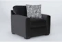 Cypress III 37" Black Velvet Foam Chair - Side