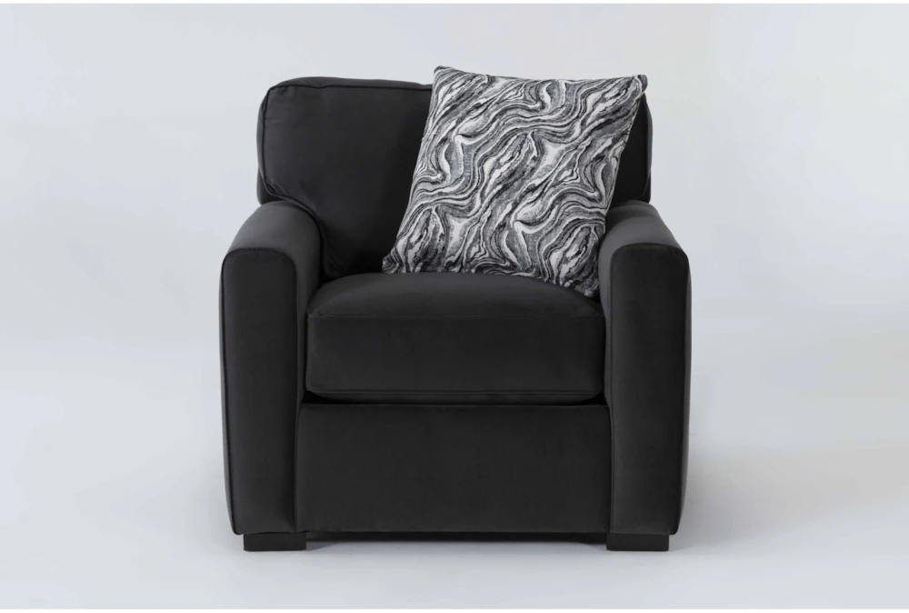 Cypress III 37" Black Velvet Foam Chair