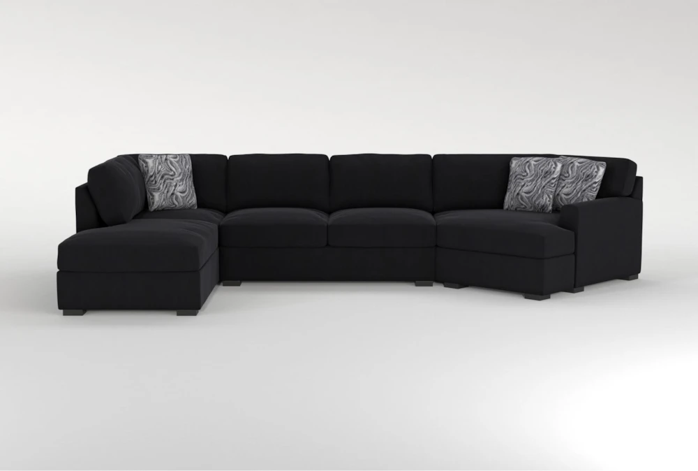 Cypress III Modular 163" Foam 3 Piece Sectional With Left Arm Facing Armless Chaise