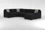 Cypress III Modular 136" Foam 3 Piece Sectional With Right Arm Facing Chaise - Side