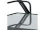 Tanner Black Frame Grey Shelf Rolling Bar Cart - Detail