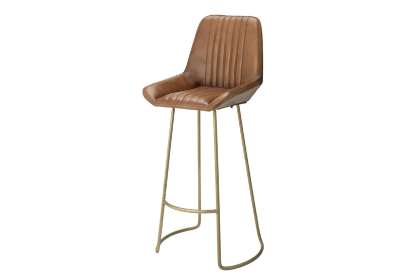 Crown Leather Bar Stool - 360