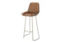 Crown Leather Bar Stool - Signature