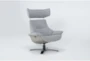 Raiden Grey Reclining Swivel Chair - Side