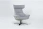 Raiden Grey Reclining Swivel Chair - Signature