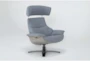 Raiden Blue Reclining Swivel Chair - Recline