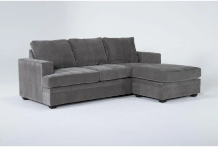 Bonaterra Charcoal 97" Queen Sleeper Sofa With Reversible Chaise