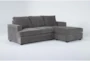 Bonaterra Charcoal 97" Queen Sleeper Sofa with Reversible Chaise - Signature