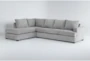Bonaterra Dove 127" 2 Piece Sectional with Right Arm Facing Queen Sleeper Sofa & Left Arm Facing Corner Chaise - Signature