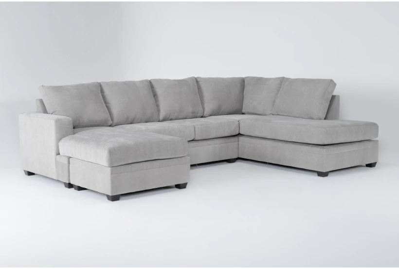 Bonaterra Dove 127" 2 Piece Sectional With Left Arm Facing Sleeper Sofa Chaise & Right Arm Facing Corner Chaise - 360