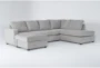 Bonaterra Dove 127" 2 Piece Sectional With Right Arm Facing  Corner Chaise & Left Arm Facing Sleeper Chaise - Signature