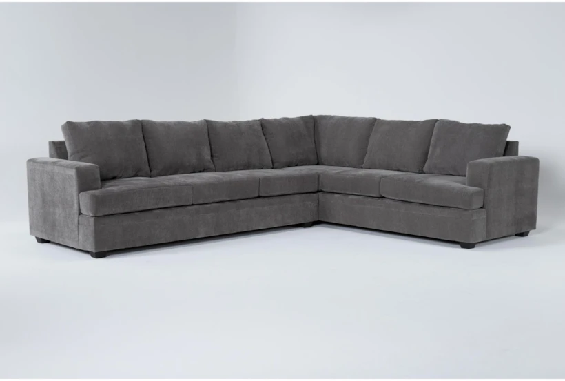 Bonaterra Charcoal 127" 2 Piece Sectional With Left Arm Facing Sleeper Sofa - 360