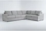 Bonaterra Dove 127" 2 Piece Sectional With Left Arm Facing Sleeper Sofa - Signature