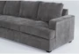 Bonaterra Charcoal Grey 127" 2 Piece L-Shaped Sectional with Right Arm Facing Queen Memory Foam Sleeper Sofa - Detail