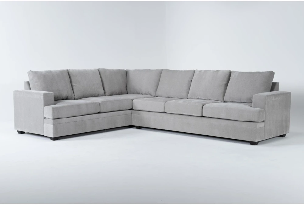 Bonaterra Dove 127" 2 Piece Sectional With Right Arm Facing Sleeper Sofa