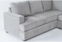 Bonaterra Dove 127" 2 Piece Sectional with Right Arm Facing Queen Sleeper Sofa & Storage Ottoman - Detail