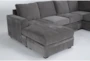 Bonaterra Charcoal 127" 2 Piece Sectional with Left Arm Facing Queen Sleeper Sofa Chaise - Detail