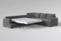 Bonaterra Charcoal 127" 2 Piece Sectional with Left Arm Facing Queen Sleeper Sofa Chaise - Detail