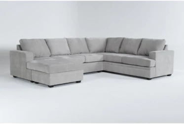 Bonaterra Dove 127" 2 Piece Sectional With Left Arm Facing Queen Sleeper Sofa Chaise