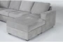 Bonaterra Dove 127" 2 Piece Sectional with Right Arm Facing Queen Sleeper Sofa Chaise - Detail