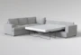 Bonaterra Dove 127" 2 Piece Sectional with Right Arm Facing Queen Sleeper Sofa Chaise - Detail