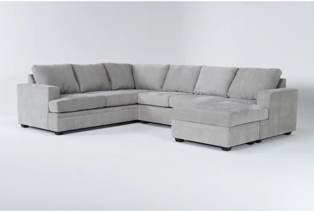 Bonaterra Dove 127" 2 Piece Sectional With Right Arm Facing Sleeper Sofa & Chaise