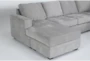 Bonaterra Dove 127" 2 Piece Sectional With Left Arm Facing Sleeper Sofa, Chaise & Ottoman - Detail