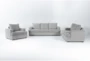 Bonaterra Dove 3 Piece Sleeper Sofa, Loveseat & Chair Set - Signature
