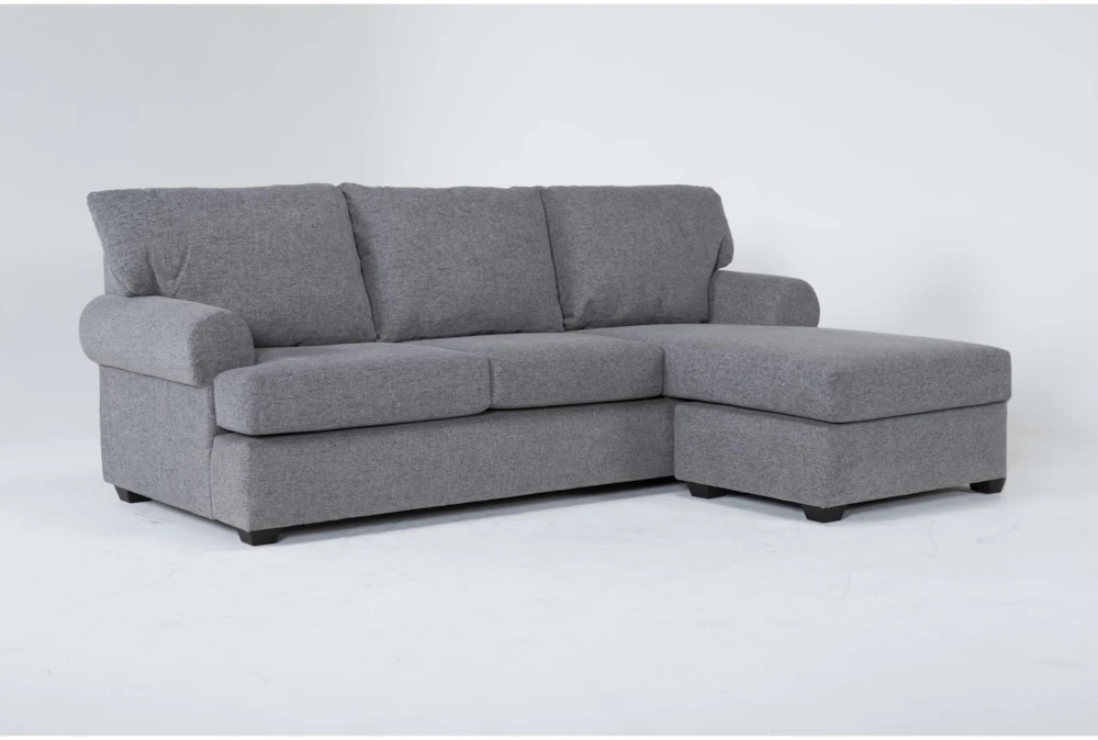 Hampstead Graphite 99" Sleeper Sofa with Reversible Chaise