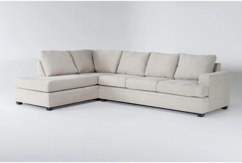Bonaterra Sand 127" 2 Piece Sectional with Right Arm Facing Queen Sleeper Sofa & Left Arm Facing Corner Chaise